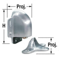 Satin Chrome Floor-Mount Door Stop Y155701