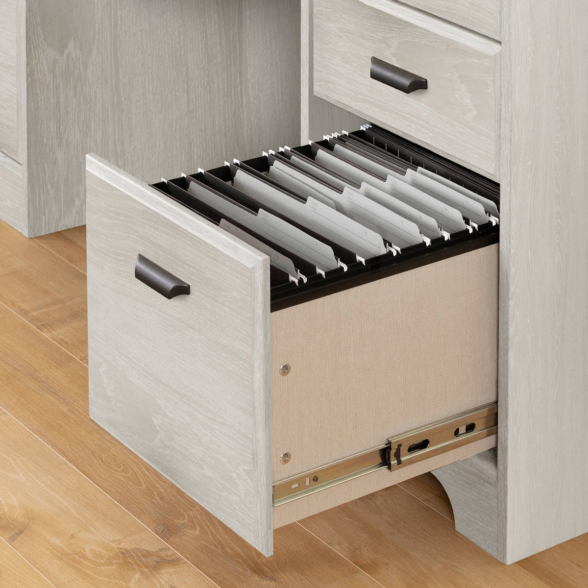Winter Oak Computer Desk with Hutch N51325