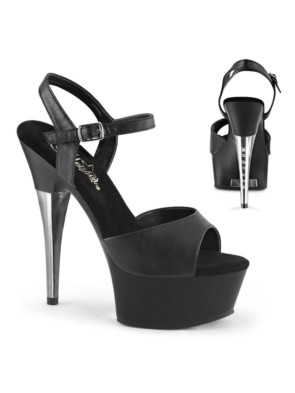 Black Faux Leather Captiva-609 Shoes T74486