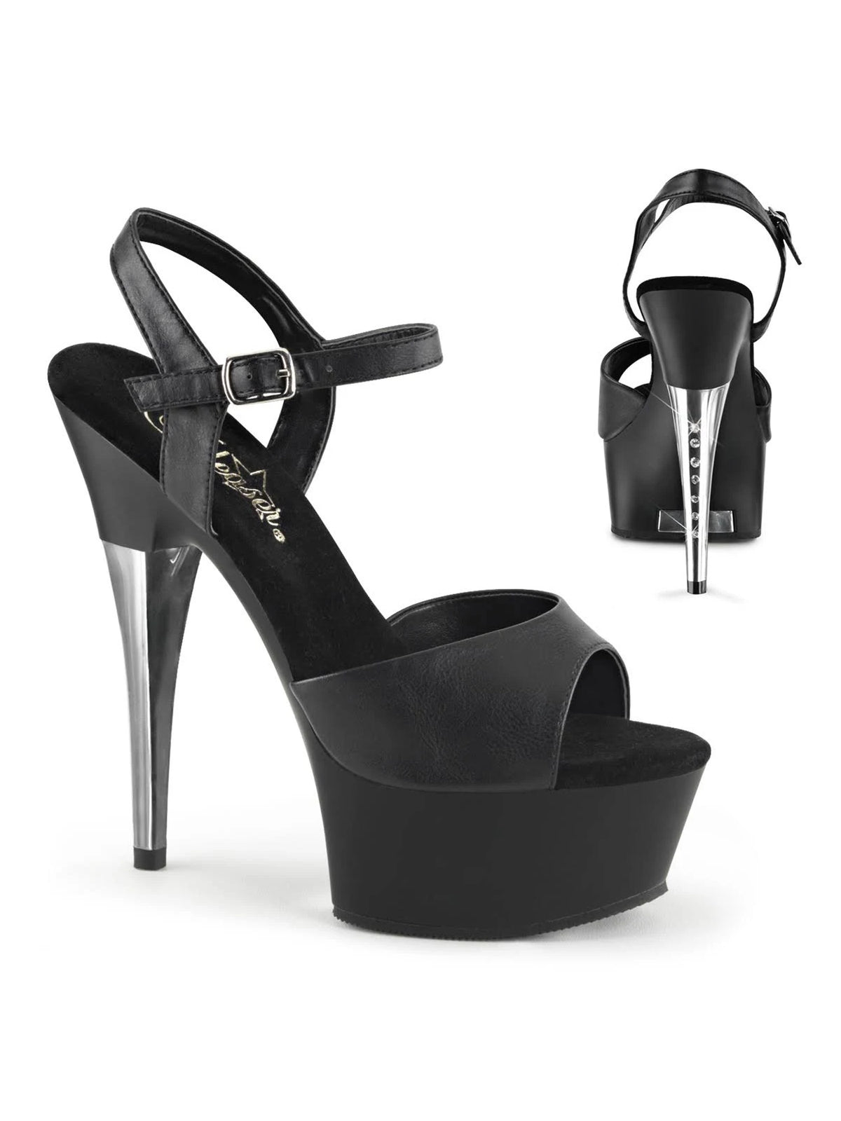 Black Faux Leather Captiva-609 Shoes T74486