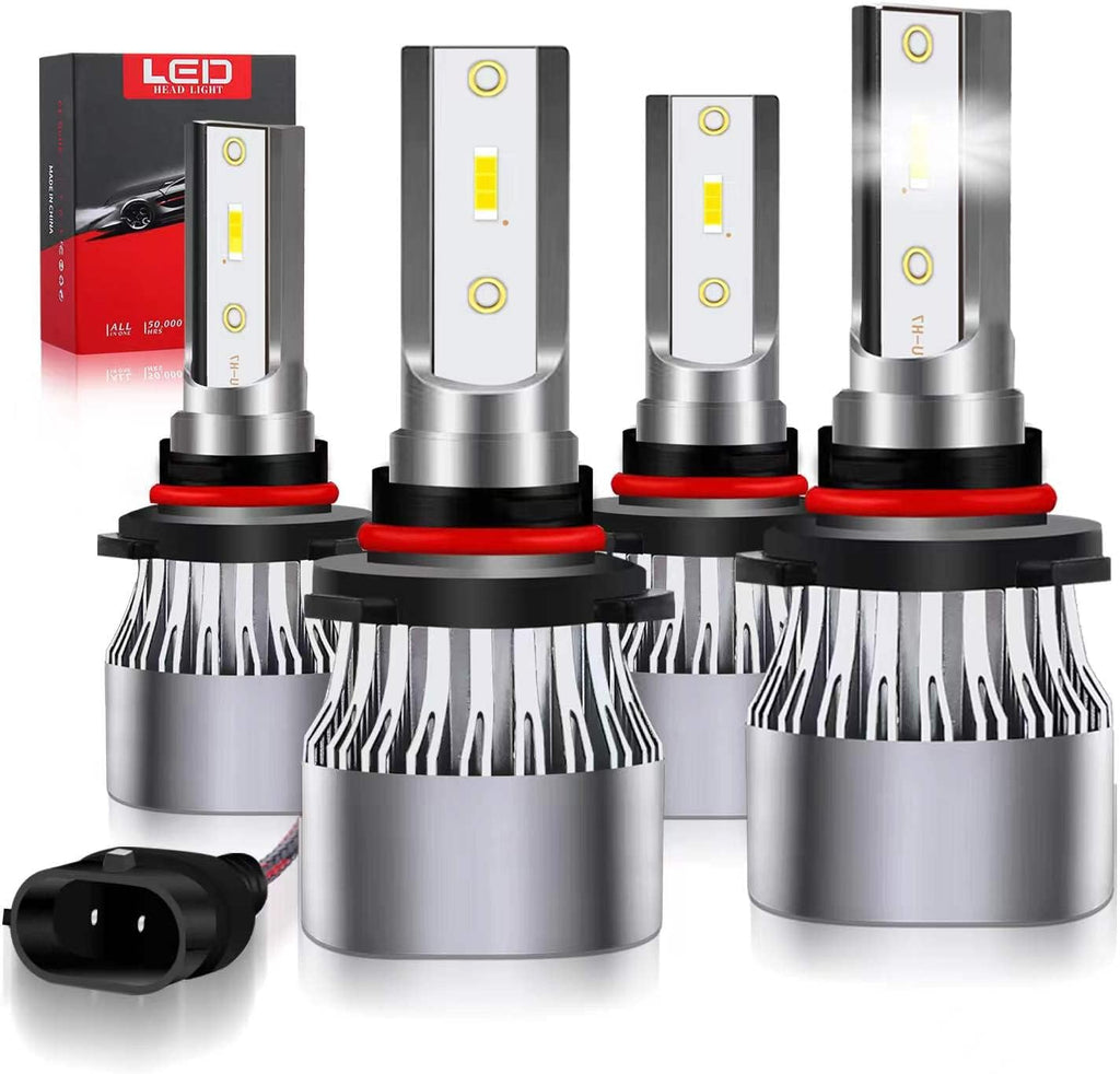LED Headlight Bulbs Combo 240W 30000LM 6500K Cool White, Pack of 4 Pack of 2 D272