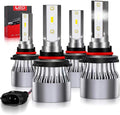 LED Headlight Bulbs Combo 240W 30000LM 6500K Cool White, Pack of 4 Pack of 2 D272