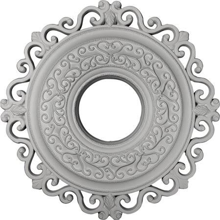 22x22OD x 6 1/4x22ID x 1 3/4x22P Hand-Painted Ultra Pure White Ceiling Medallion L459450