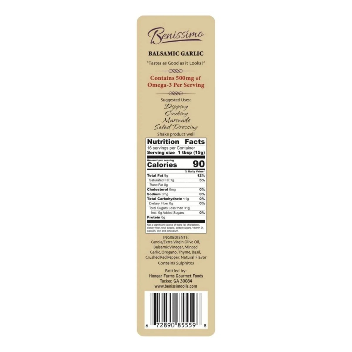 8.1 Fl Oz (3 Pack) Balsamic Garlic Infused Oil B7462