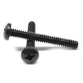 #8-32 x 3 Coarse Thread Machine Screw Phillips Pan Head Low Carbon Steel Black Oxide Pk 1000 V9031