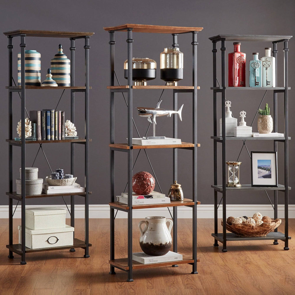 Grey Rustic Bookcase S62413