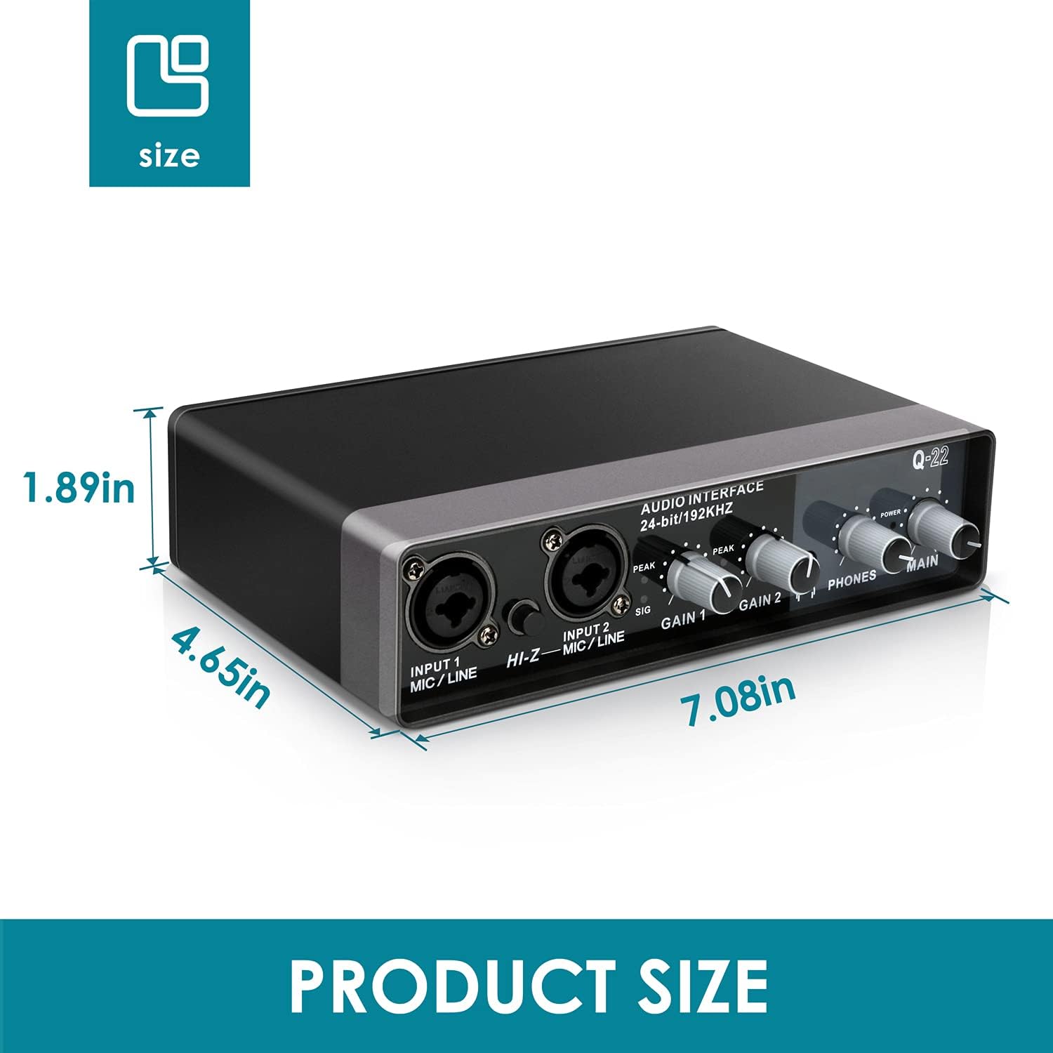 USB Audio Interface 2 Channel with Mic Preamps 48v G936645