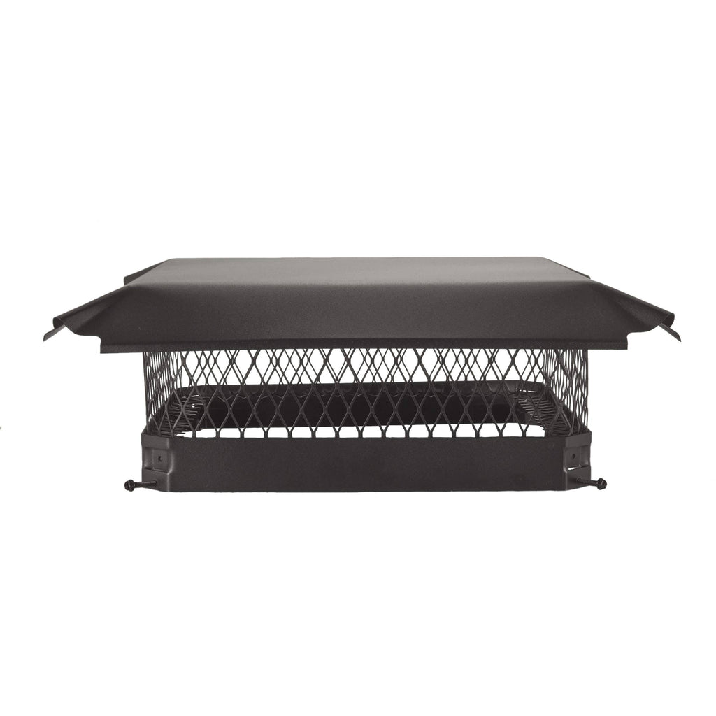 Black Galvanized Steel Single Flue Chimney Cap N676320