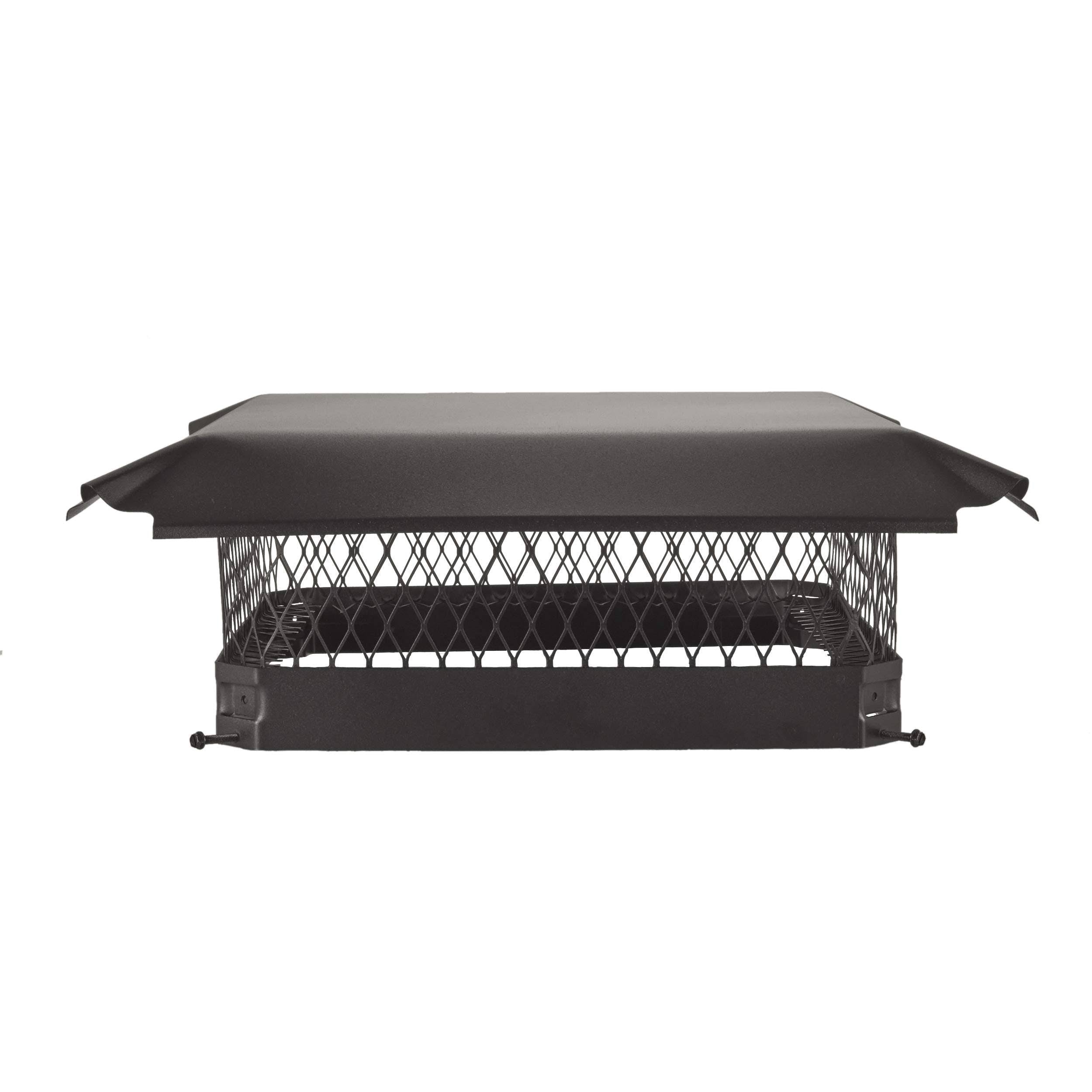 Black Galvanized Steel Single Flue Chimney Cap N676320