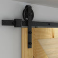 Black Rolling Barn Door Hardware Kit Rail F357925