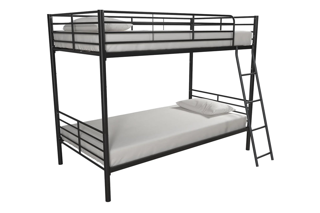 Black Twin over Twin Metal Bunk Bed K161976