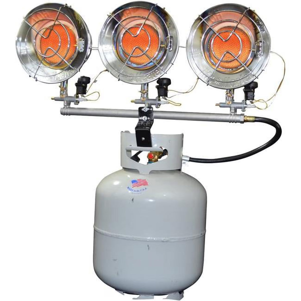 45000 BTU Liquid Propane Tank Top Heater with Triple Head & Tip Switch D280324