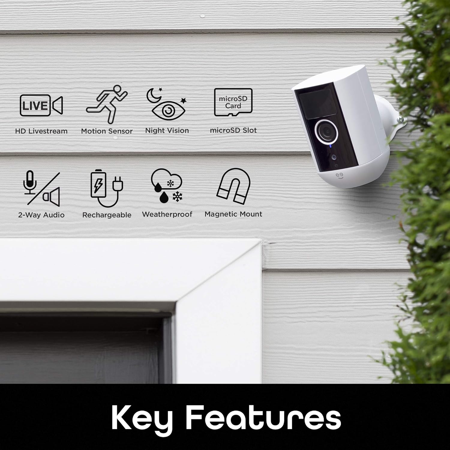 2 Pack 1080P Rechargeable Battery-Powered WiFi Security Camera C679