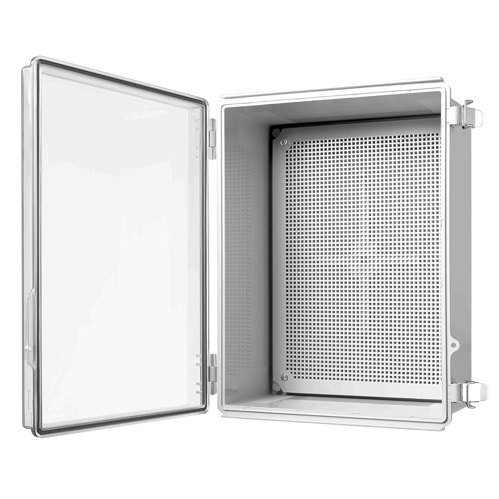 IP67 Waterproof Plastic Junction Box with Hinged Cover and Mounting Plate P375303