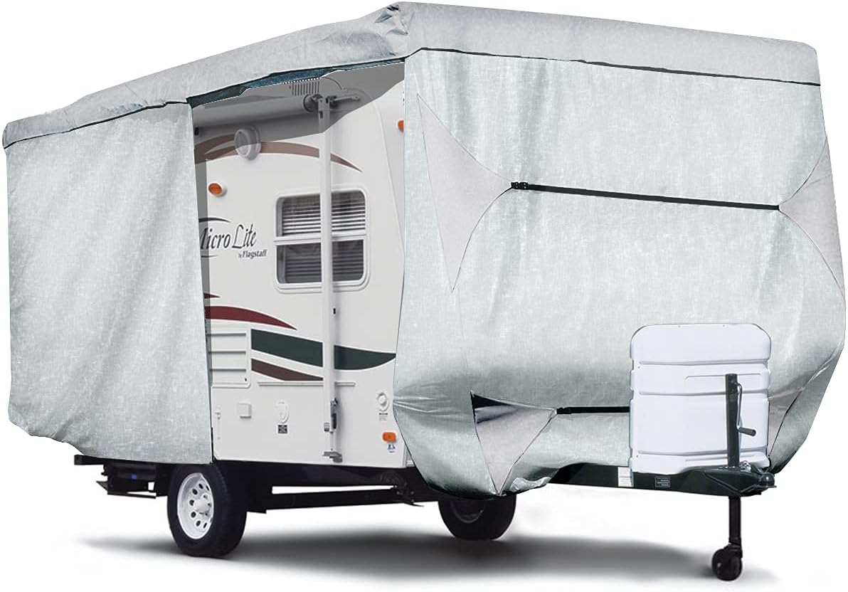28'-30'L Travel Trailer RV Cover with Access Panels H2662