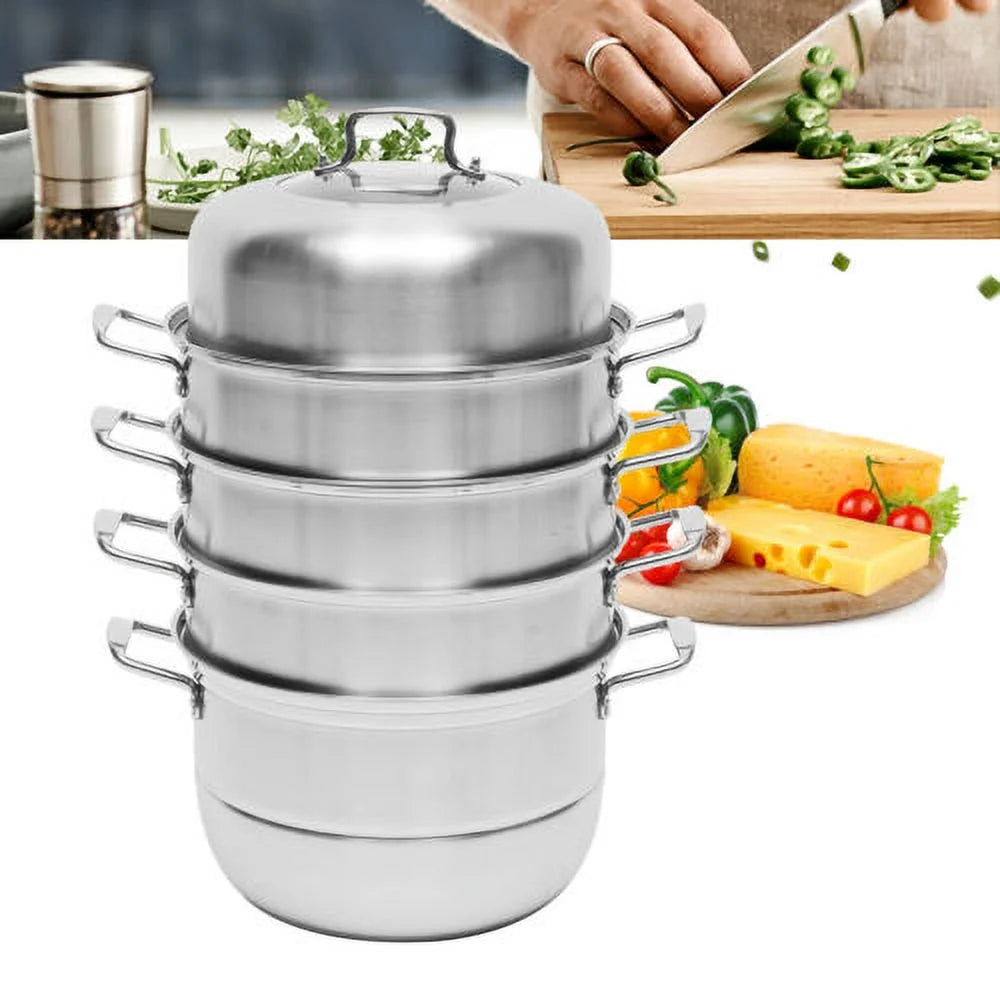 5 Tier Stainless Steel Steamer Cookware G494