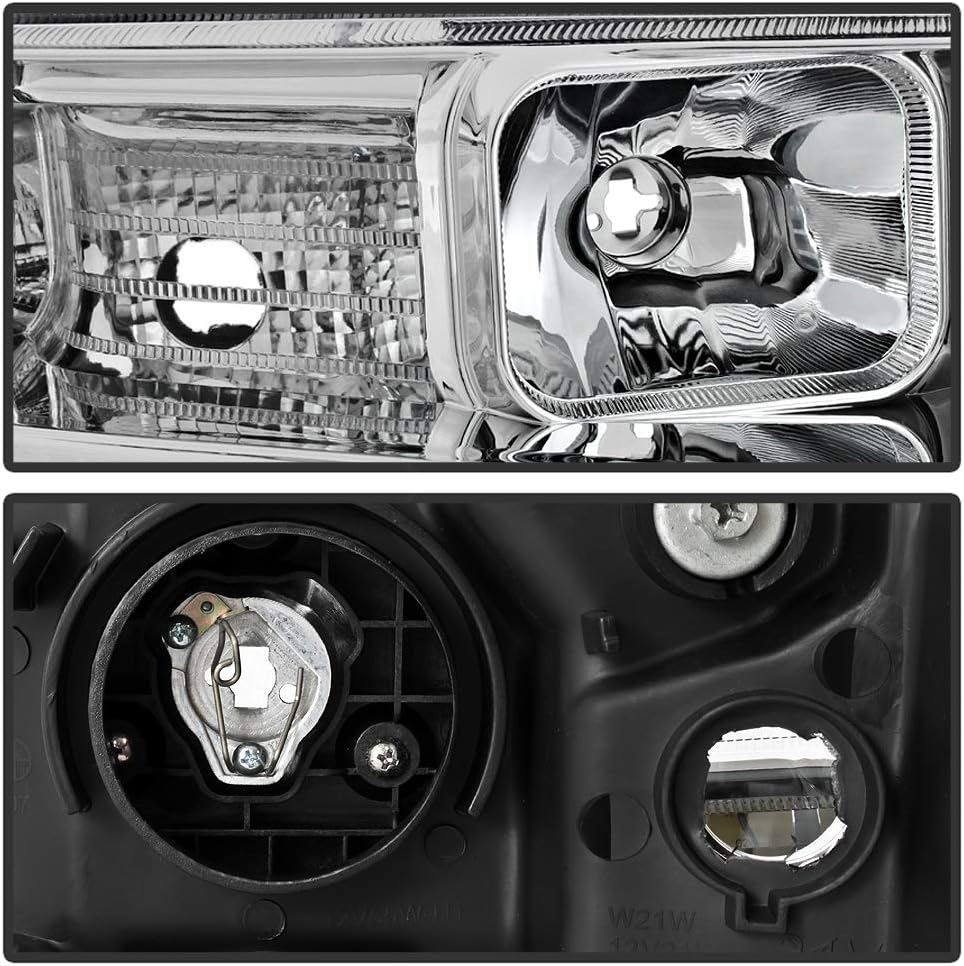LED Tube Projector Headlights Chrome Housing X64751