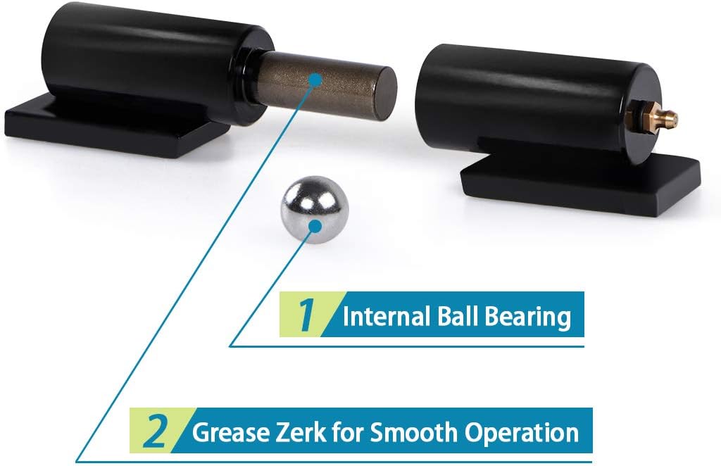 2-Set Barrel Gate Hinge 5 Inches, Load Capacity 3300 Lbs Pack of 2 U257738