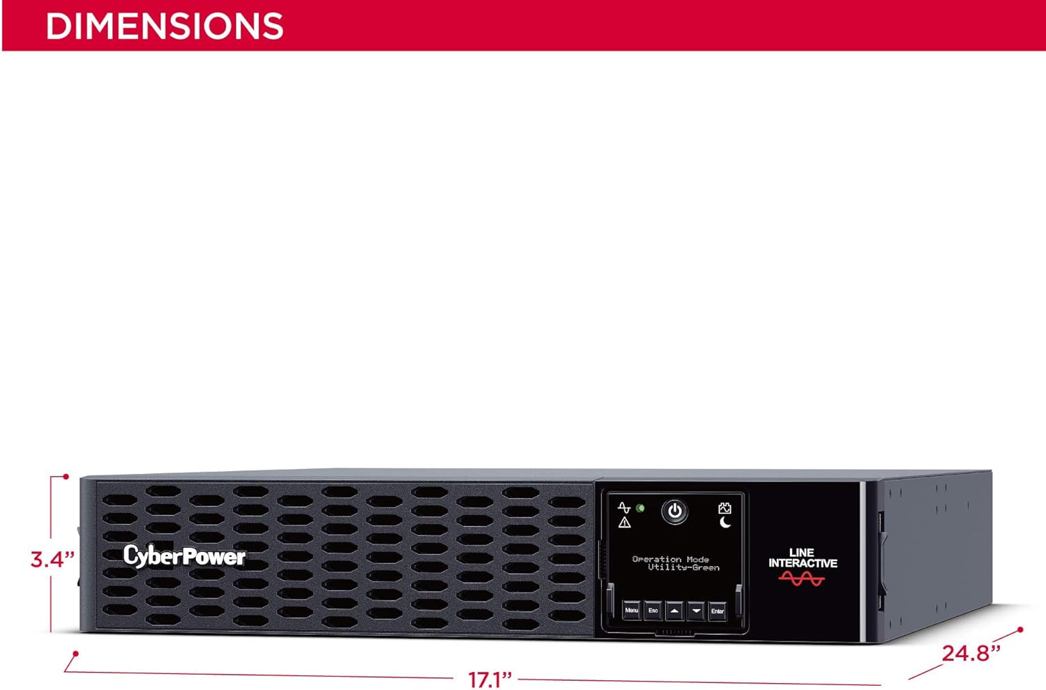 2200VA/2200W 6 Outlets 2U Rack/Tower UPS System H71483