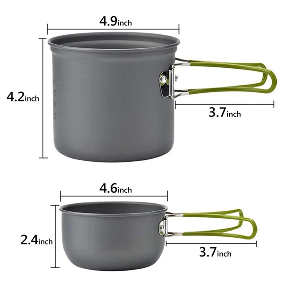 Camping Hiking Cookware Set Portable Pot Kit M547