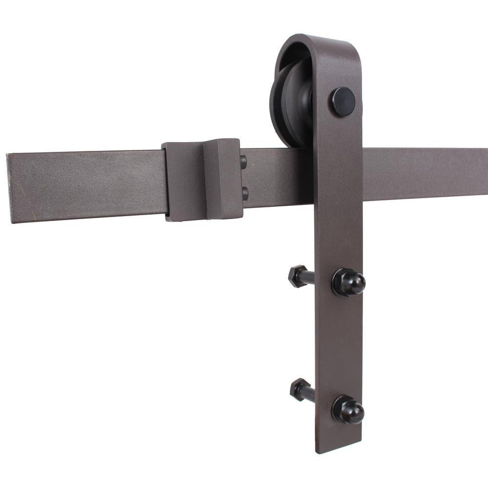 Colonial Maple Stained Wood Sliding Barn Door with Hardware Kit F93763