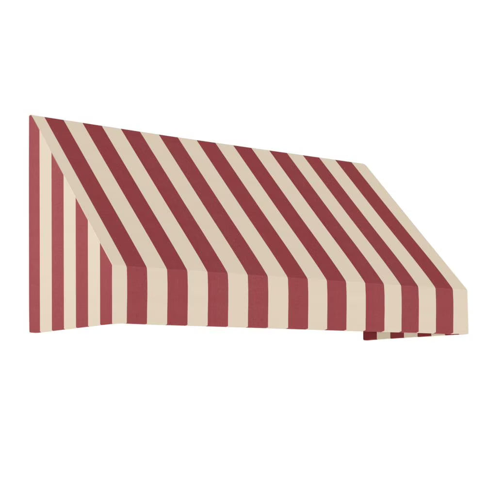 Burgundy/Tan Stripe Acrylic Fixed Awning A4810