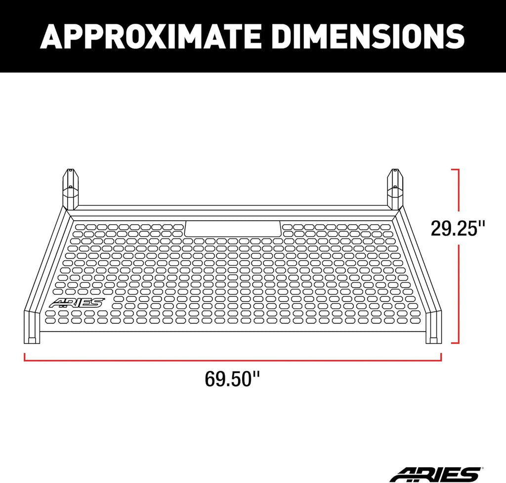 Chrome Aluminum Truck Headache Rack Cab Protector T389