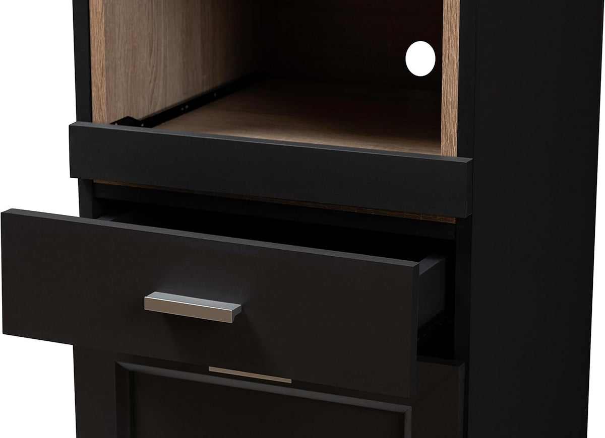 Dark Grey/Oak Brown Kitchen Cabinet V823