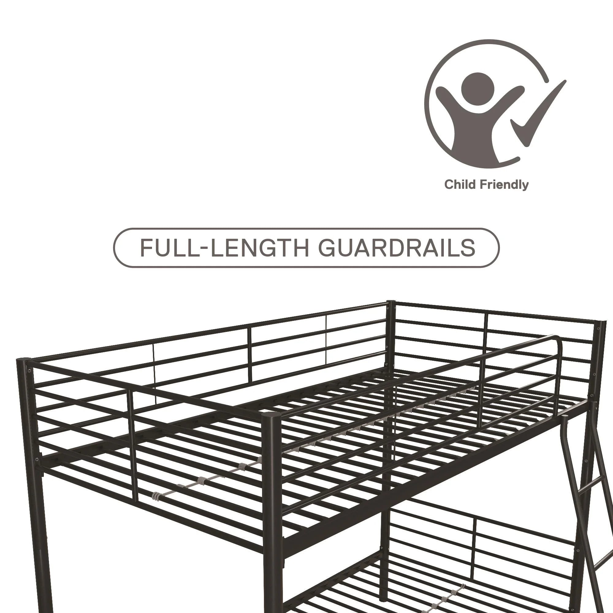 Black Twin over Twin Metal Bunk Bed K161976