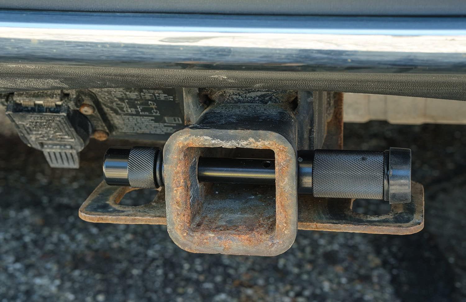 Black Trailer Hitch Lock, 1/2 Inch Pin Diameter, 4 Pack F74963