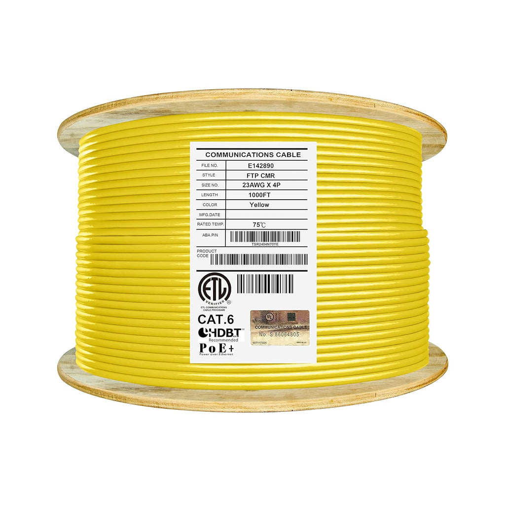 1000ft F/UTP 23AWG Solid Bare Copper Bulk Ethernet Cable Reel F143441