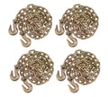 4 Pack 1/2 Inch x 20 FT Grade 70 Binder Chain with Clevis Grab Hooks S912