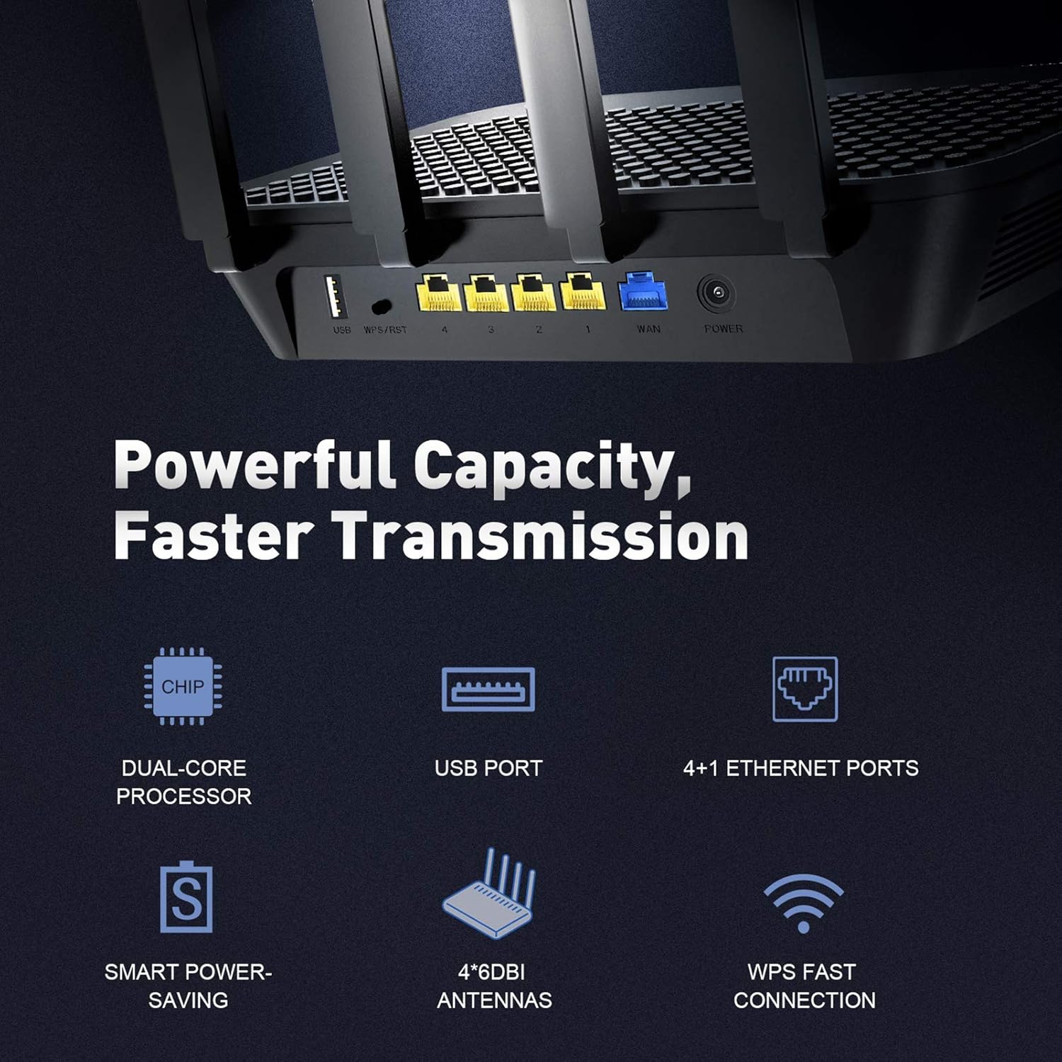 AC2100 WiFi Router, 4 Gigabit LAN Ports, Pack of 2 C25528