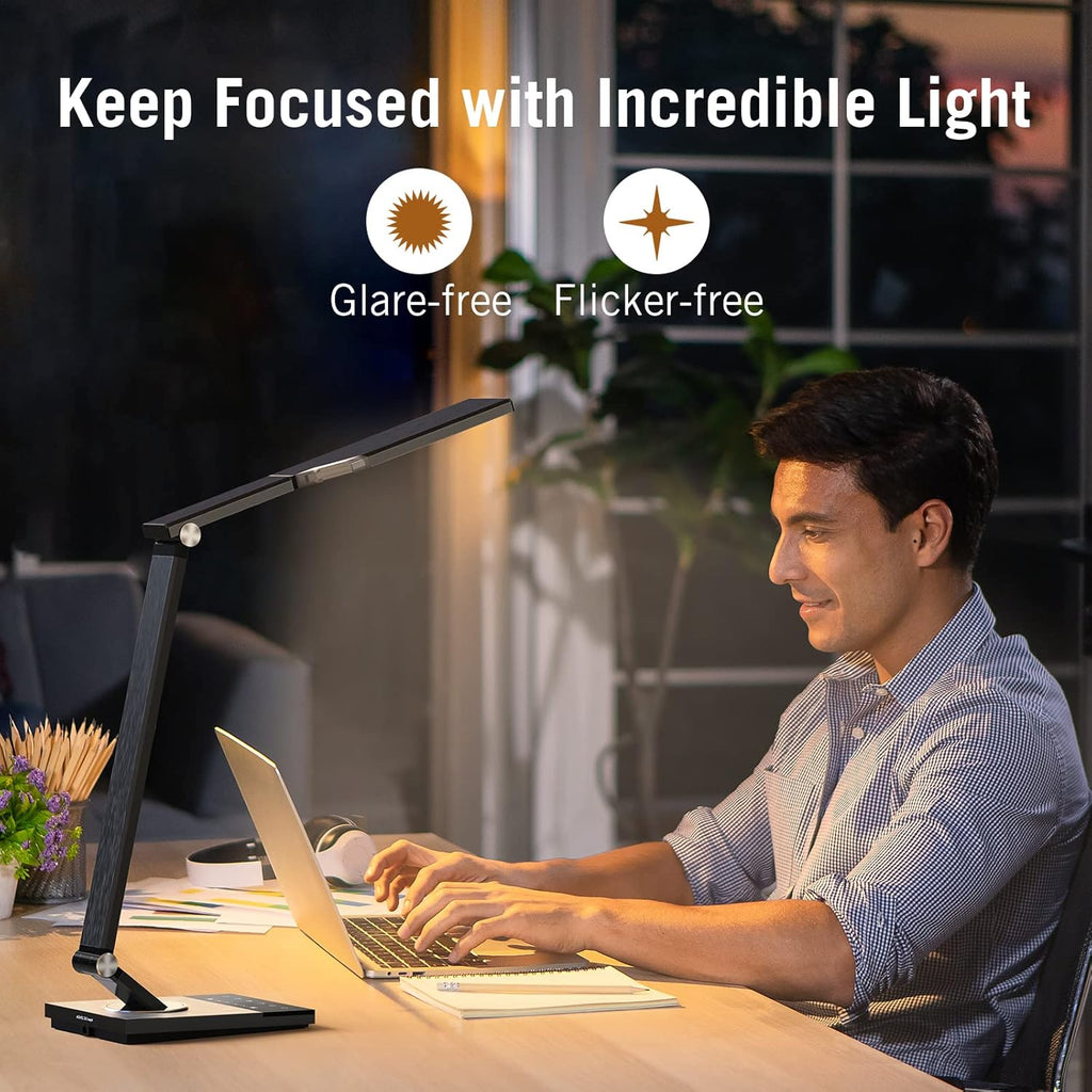 Metal LED Desk Lamp with USB Port, Touch Control A226