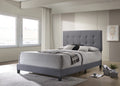 Grey Tufted Upholstered Queen Bed O89806
