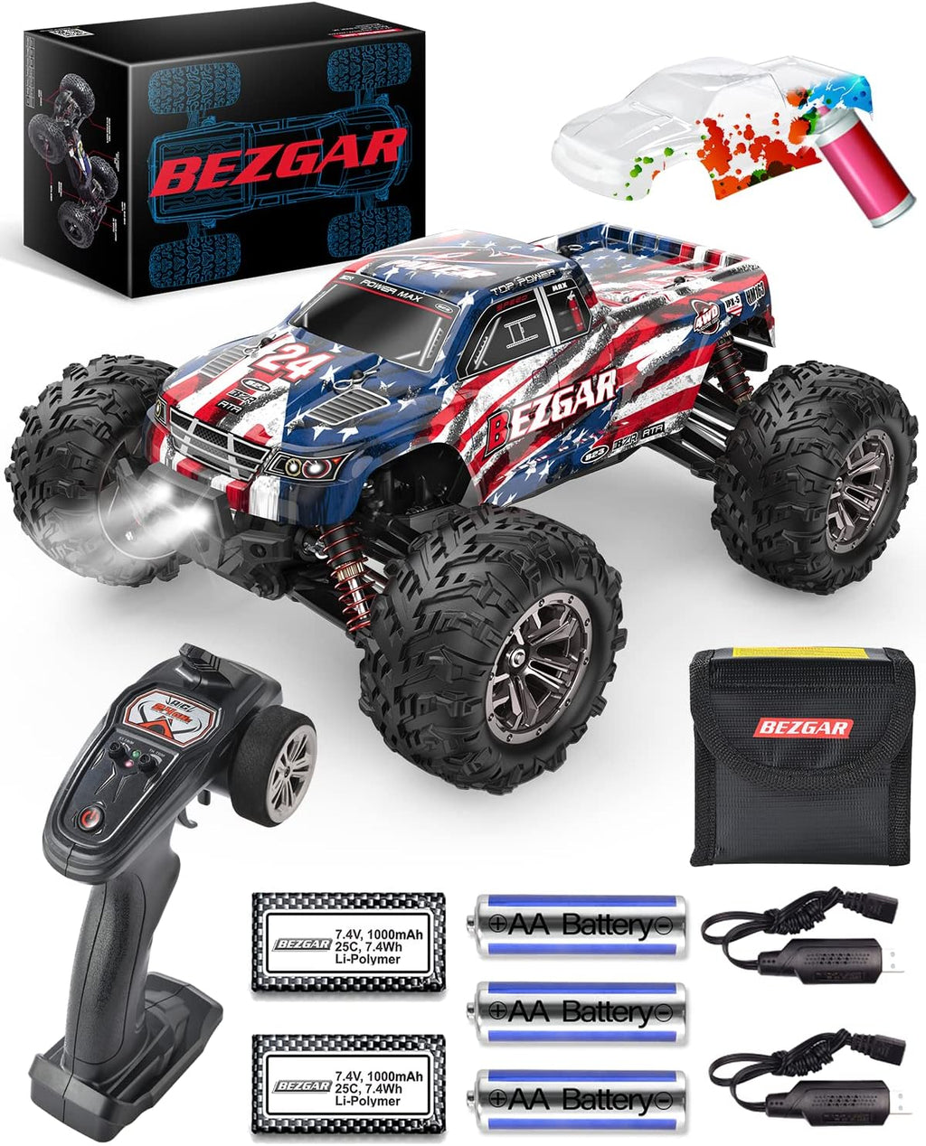 1:16 Scale 4WD Brushless Remote Control Monster Truck J8243