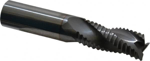3/4 inch Diam, 3 Flute Solid Carbide Corner Chamfer Roughing End Mill B57042