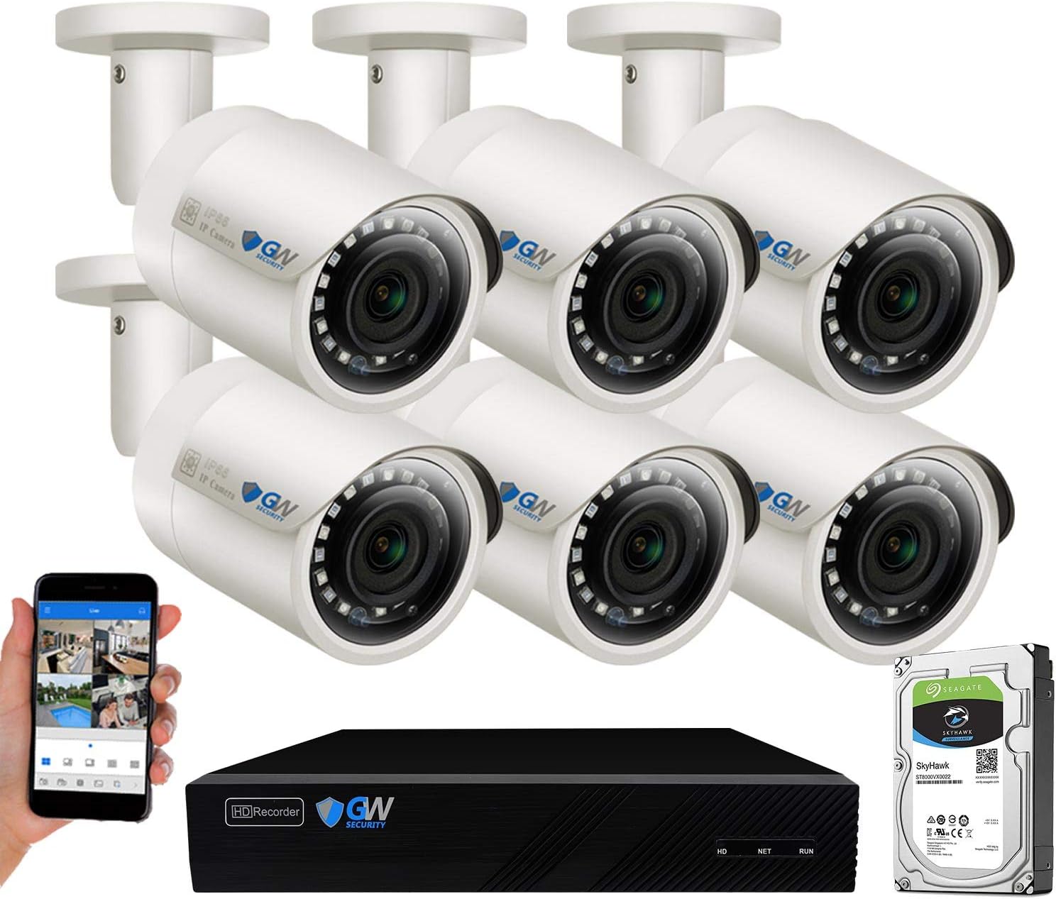 8 Channel 4K NVR 5MP POE Security Camera System with 2TB Hard Drive D81752