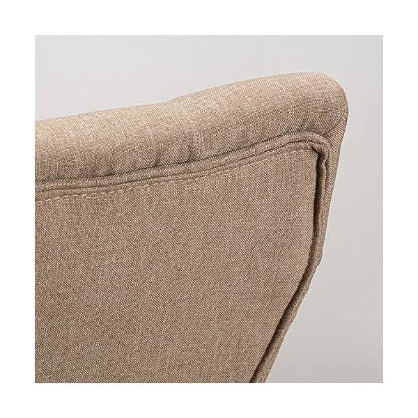 Mocha Brown Fabric Counter Stool Set of 2 D9864