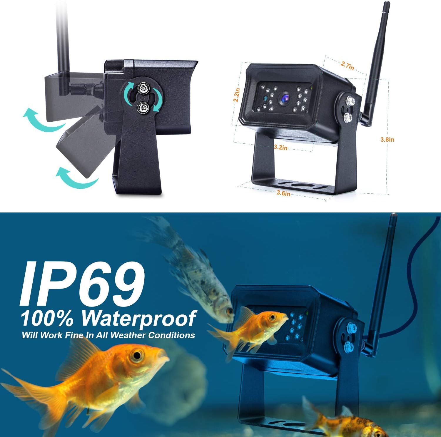 7 Inch Wireless Backup Camera Kit with Night Vision P5735