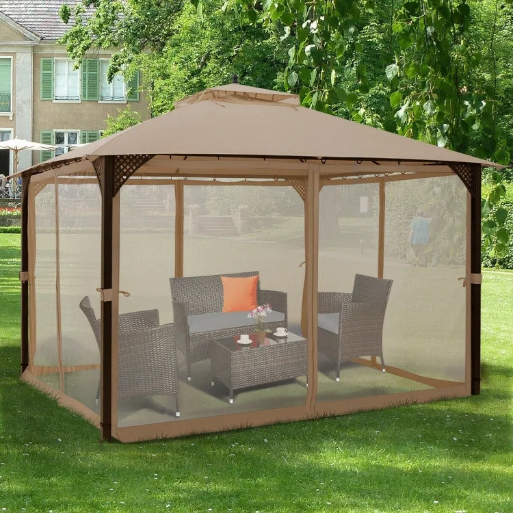 Patio Gazebo with Netting L54318