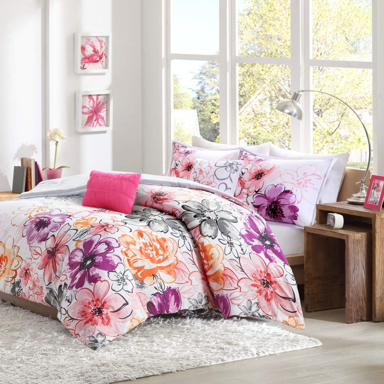 Pink 4 Piece Comforter Set S7878