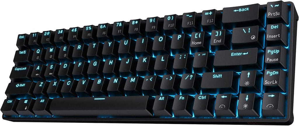 Wireless Hot Swappable 65% Mechanical Keyboard, 68 Keys Compact Bluetooth Gaming Keyboard with Red Switch N630
