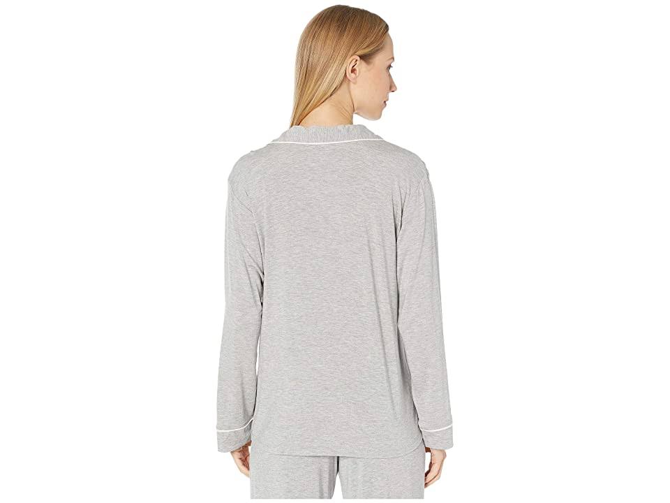 Heather Grey/Sorbet Pink Long PJ Set U8233