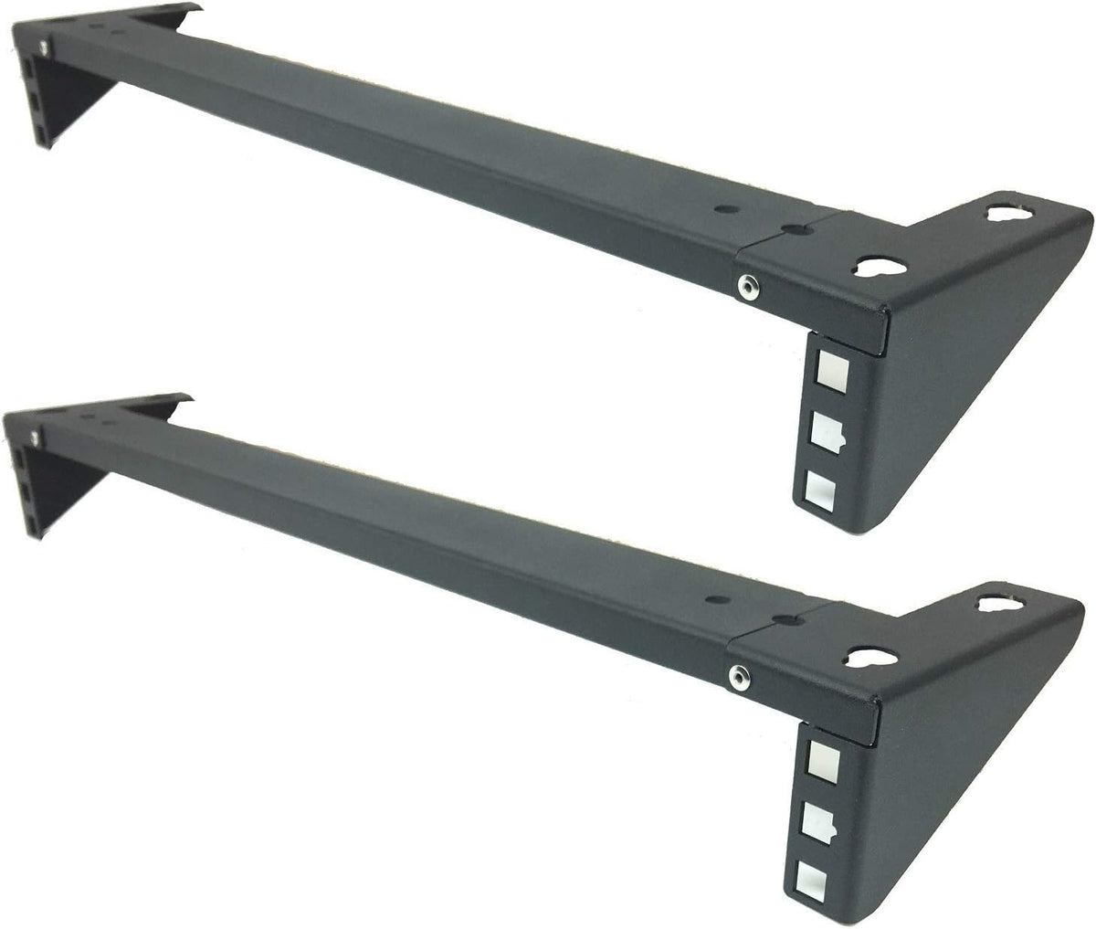 2 Pack 1U Foldable 19 Inches Cold Rolled Steel Vertical Wall Mount Rack Including Hardware A846