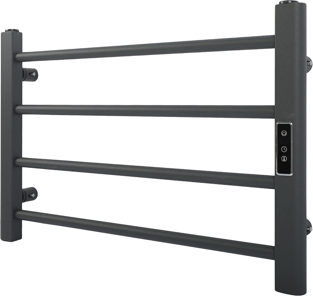 Matte Gray 6 Bars Wall Mounted Heated Towel Warmer W88407