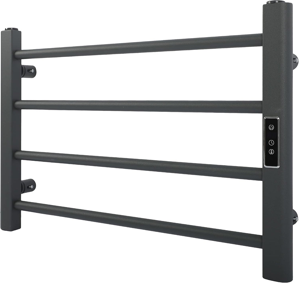 Matte Gray 6 Bars Wall Mounted Heated Towel Warmer W88407