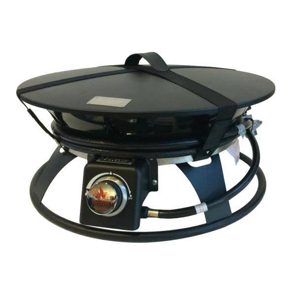 21 Inch Steel Portable Propane Fire Pit with Cover and Carry Kit R9539
