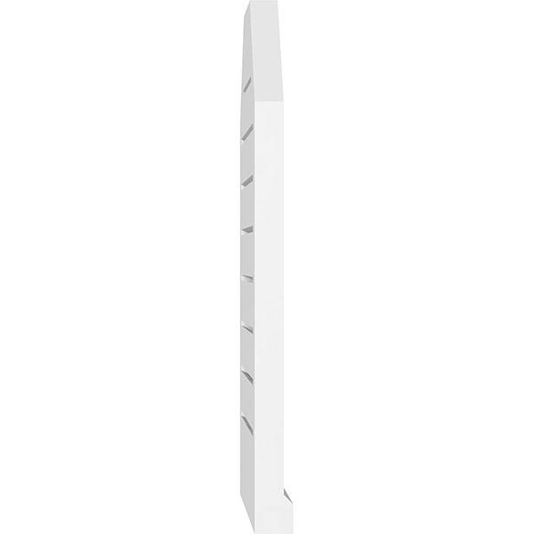 30x22W x 34x22H Octagonal Top Surface Mount PVC Gable Vent with Brickmoul A466613