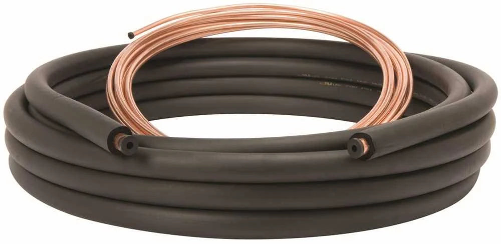 Standard Air Conditioner Line Set, 3/8 in. Liquid Line x 1-1/8 in. Suction Line with 3/4 in. Insulation, 50 ft. Long C358